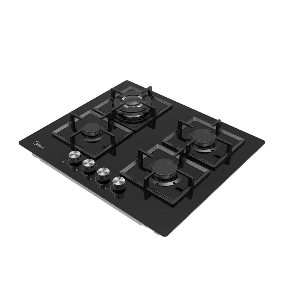 ANAFE VIDRIO 4 HORNALLAS GAS NEGRO MIDEA MG60GK007AH1B