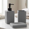 Set accesorios para baño cerámica gris Set accesorios para baño cerámica gris