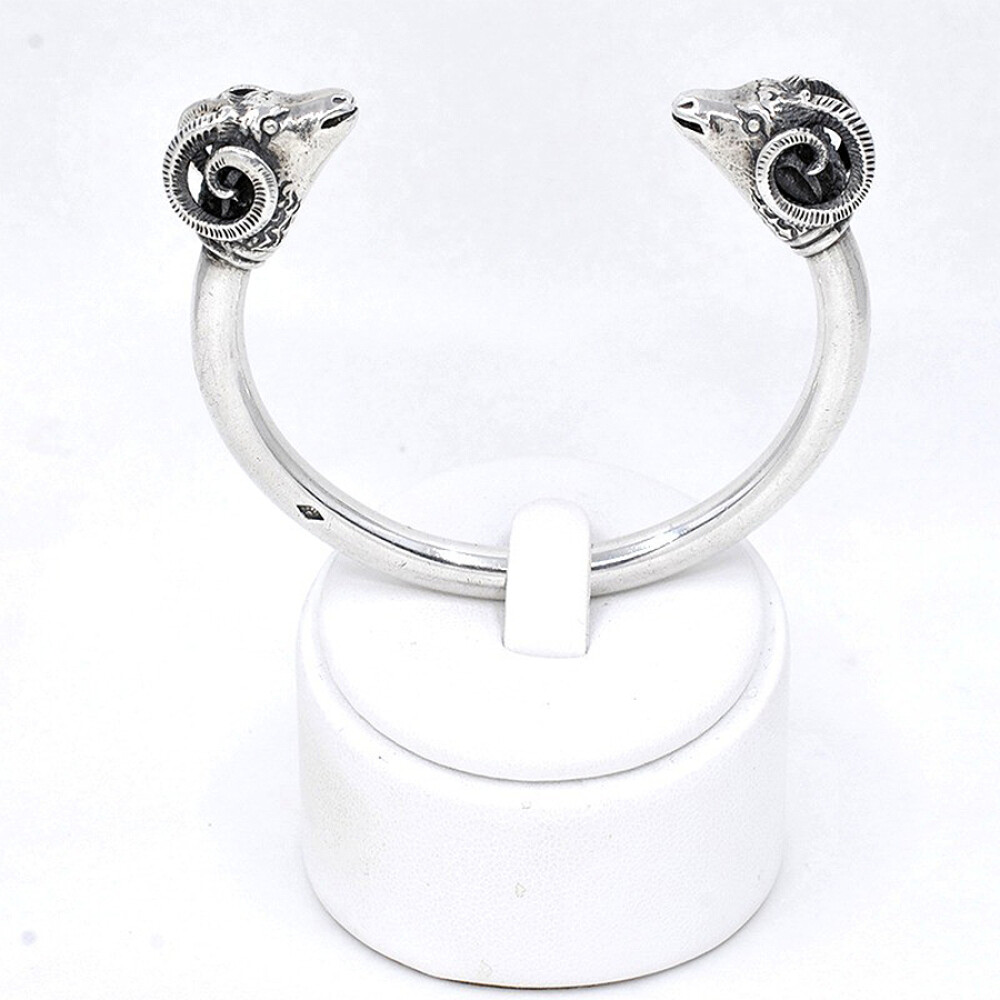Pulsera Arthus Bertrand & Cie De Plata 925 Francesa Con Cabezas De Carneros Pulsera Arthus Bertrand & Cie De Plata 925 Francesa Con Cabezas De Carneros