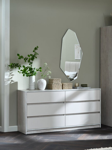 Cómoda BILLUND 3+3 cajones travertino/beige Cómoda BILLUND 3+3 cajones travertino/beige