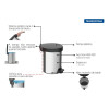 Papelera Basurero Tramontina con pedal Inox de 5 litros Papelera Basurero Tramontina con pedal Inox de 5 litros