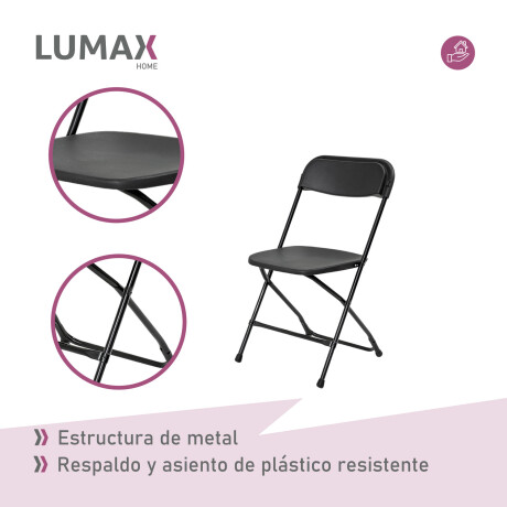 Set de 4 Sillas Lumax de Jardin Plegable Portable Set de 4 Sillas Lumax de Jardin Plegable Portable