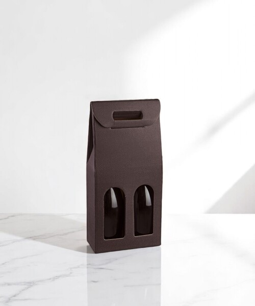 Caja c/ventana 2 botellas 18x9x38,5 - 38304 - SKIN COFFEE Caja c/ventana 2 botellas 18x9x38,5 - 38304 - SKIN COFFEE