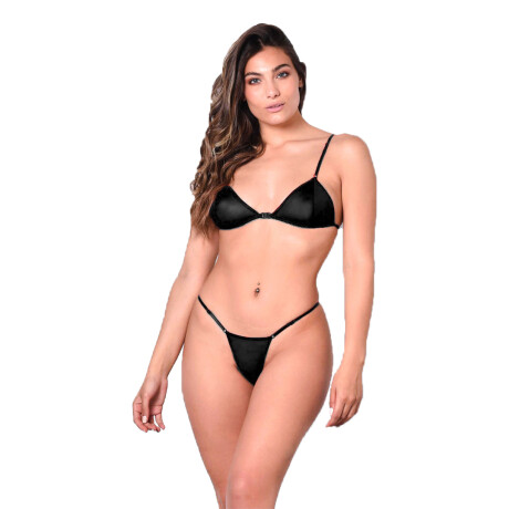 Conjunto de Tul + Panty Portaligas Liso Negro