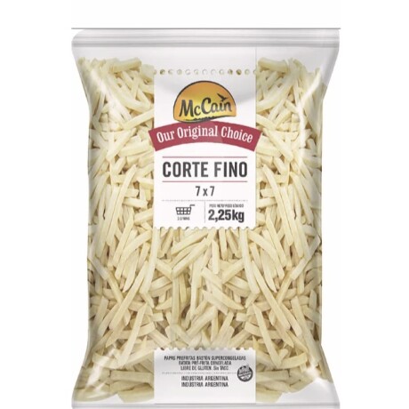 PAPAS CORTE FINO 7X7 2,25 KG MCCAIN +SOLO PDE O WEB+ PAPAS CORTE FINO 7X7 2,25 KG MCCAIN +SOLO PDE O WEB+