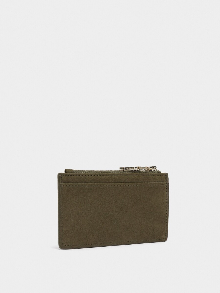 Cartera Básica Efecto Piel caqui