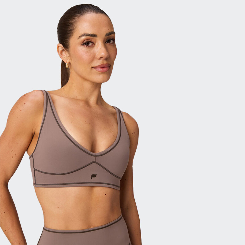 Bra Fabletics Deportivo PureLuxe Longline Marron