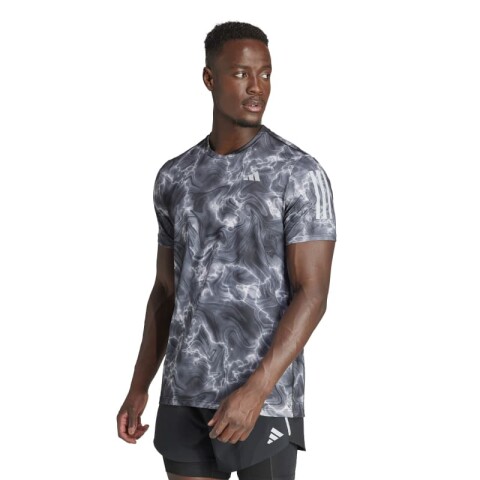 Remera Adidas Own The Run Allover Gris