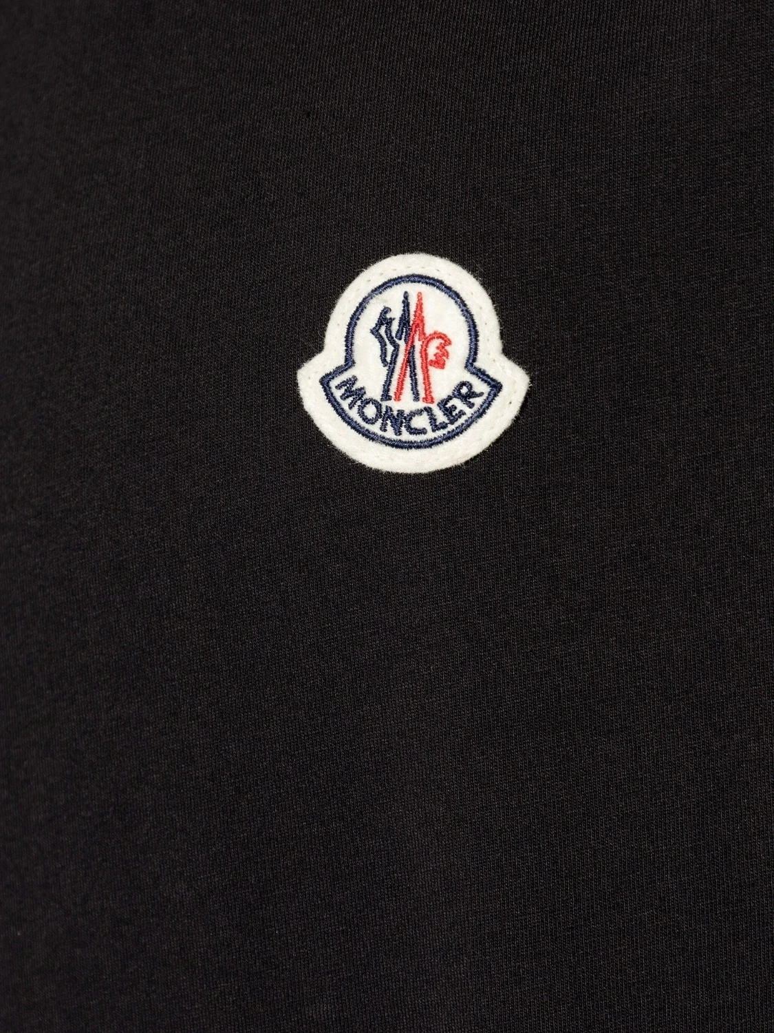 Moncler - Camiseta de Algodón con Parche de Logotipo (Paquete de tres) Negro