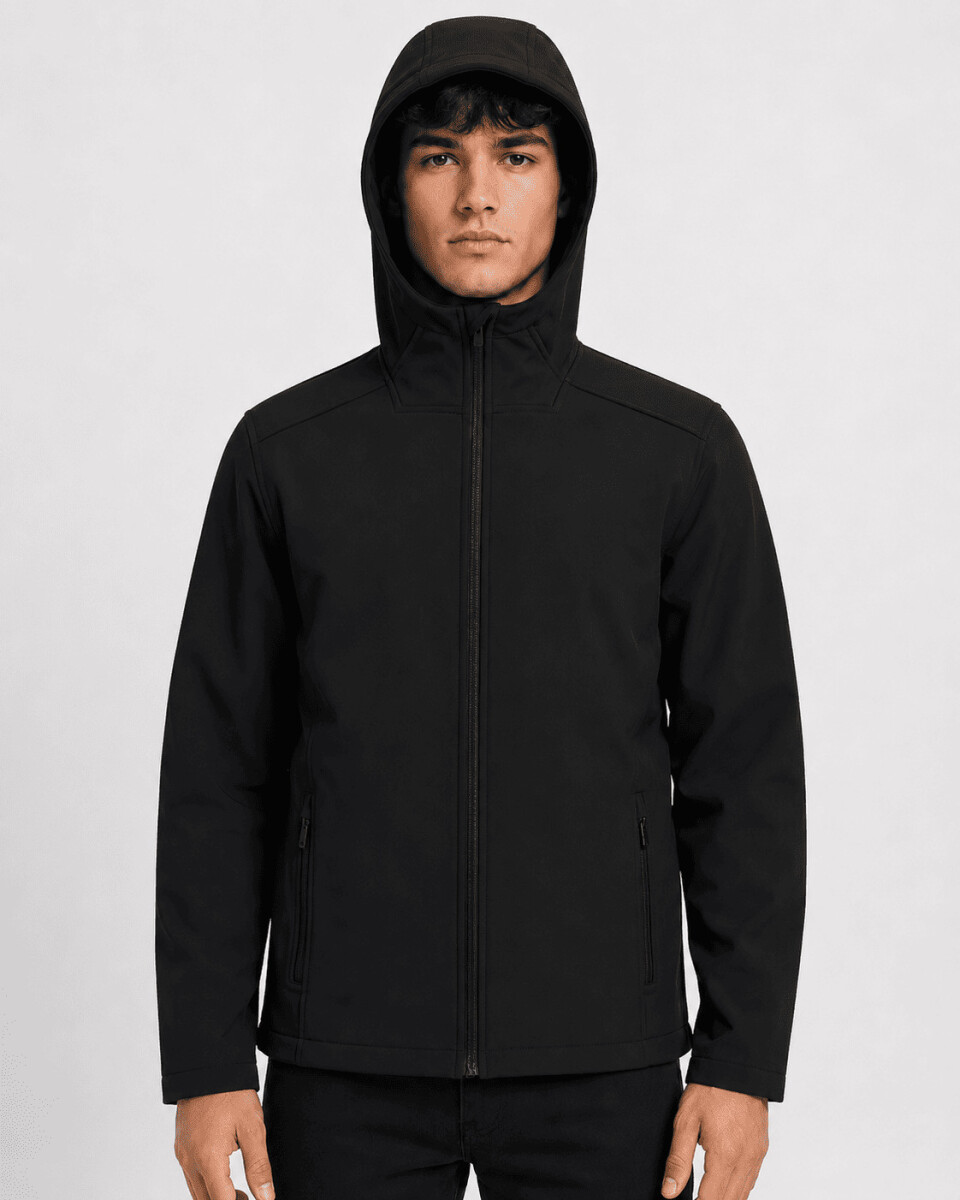 Campera Neopreno Con Capucha - Negro 