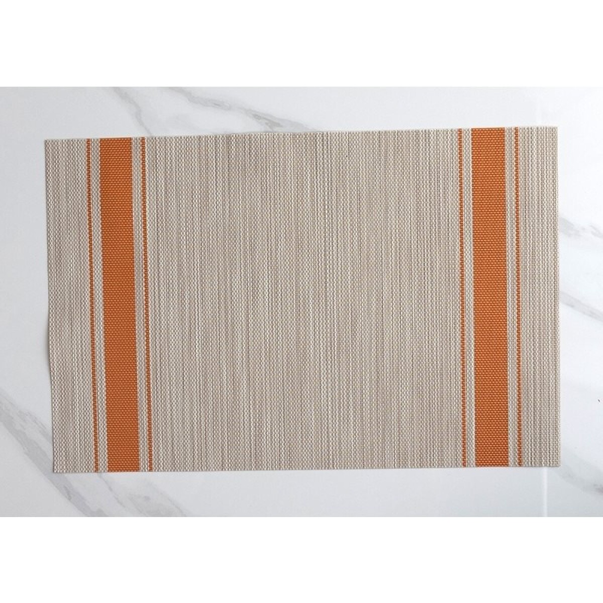 INDIVIDUAL PVC 45x30CM JASPEADO NATURAL/NARANJA 