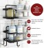 Estante Organizador Baño Ducha Set X2 Adhesivo Con Ganchos Imback Color Negro Estante Organizador Baño Ducha Set X2 Adhesivo Con Ganchos Imback Color Negro