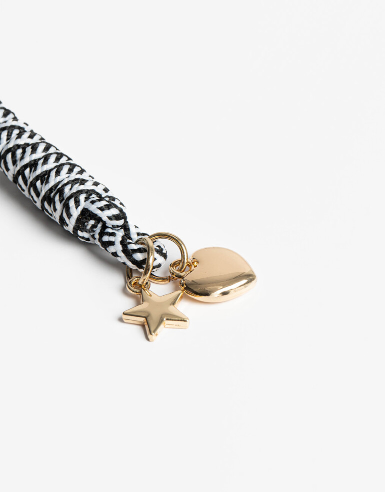 Llavero Cordón Llavero Y Bag Charm De Cordón - Combinacion Bicolor