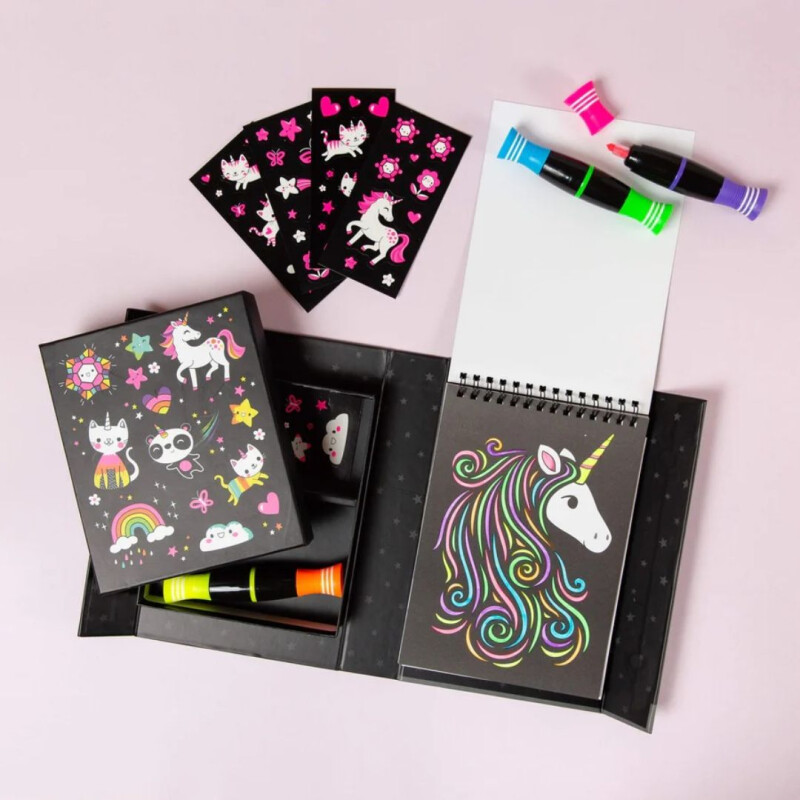 Kit de colores neón: unicornios y amigos Kit De Colores Neón: Unicornios Y Amigos