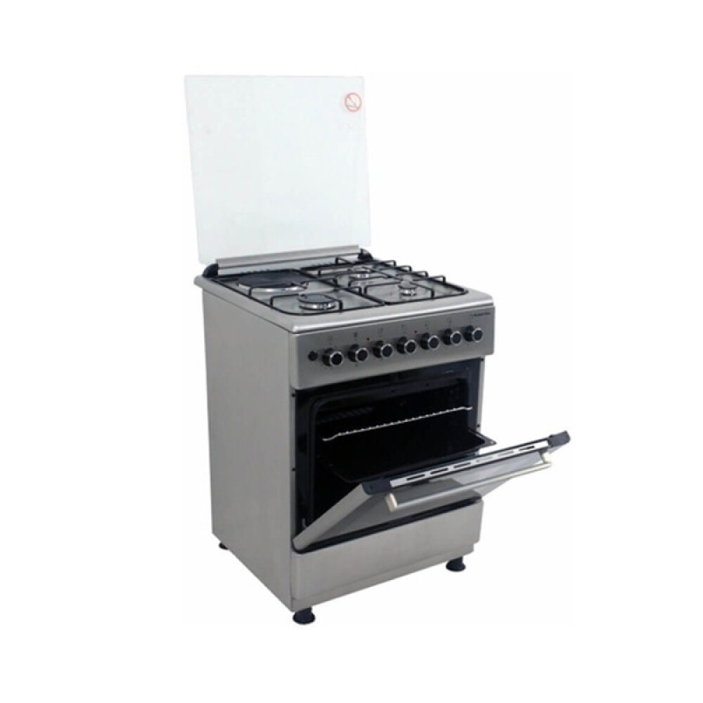 COCINA INOX 3H + 1DISCO HORNO – GRILL - ENCENDIDO-TURBO CONVECCIÓN acero inoxidable