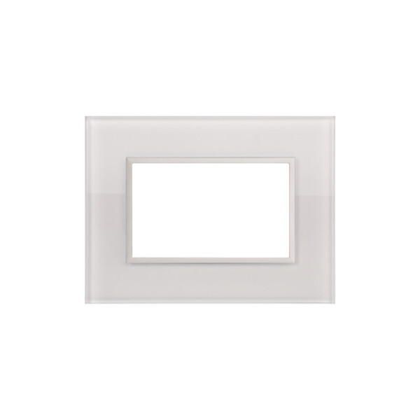Plaqueta p/3 mód vidrio brillante - Duomo Flat ELE01198