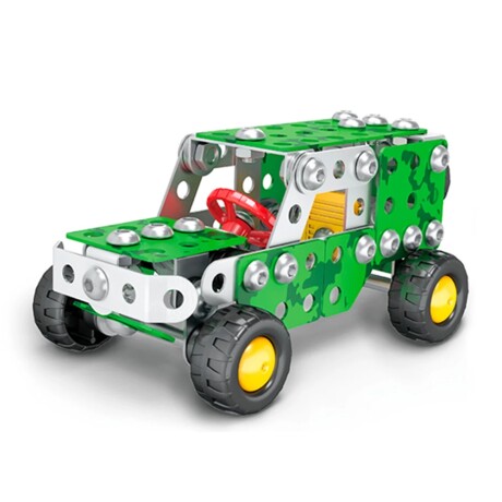 Bloques Construcción STEAM Vehículo Militar Acero Inox 153Pz Verde