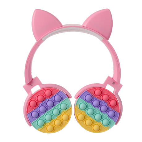Auriculares plegables gatito rosa