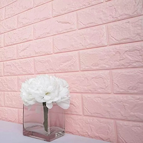 Revestimiento 3D Placas Autoadhesivas 70x77cm Pvc 8mm Rosa