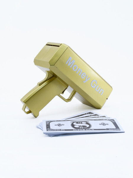 PISTOLA LANZA BILLETES DORADO