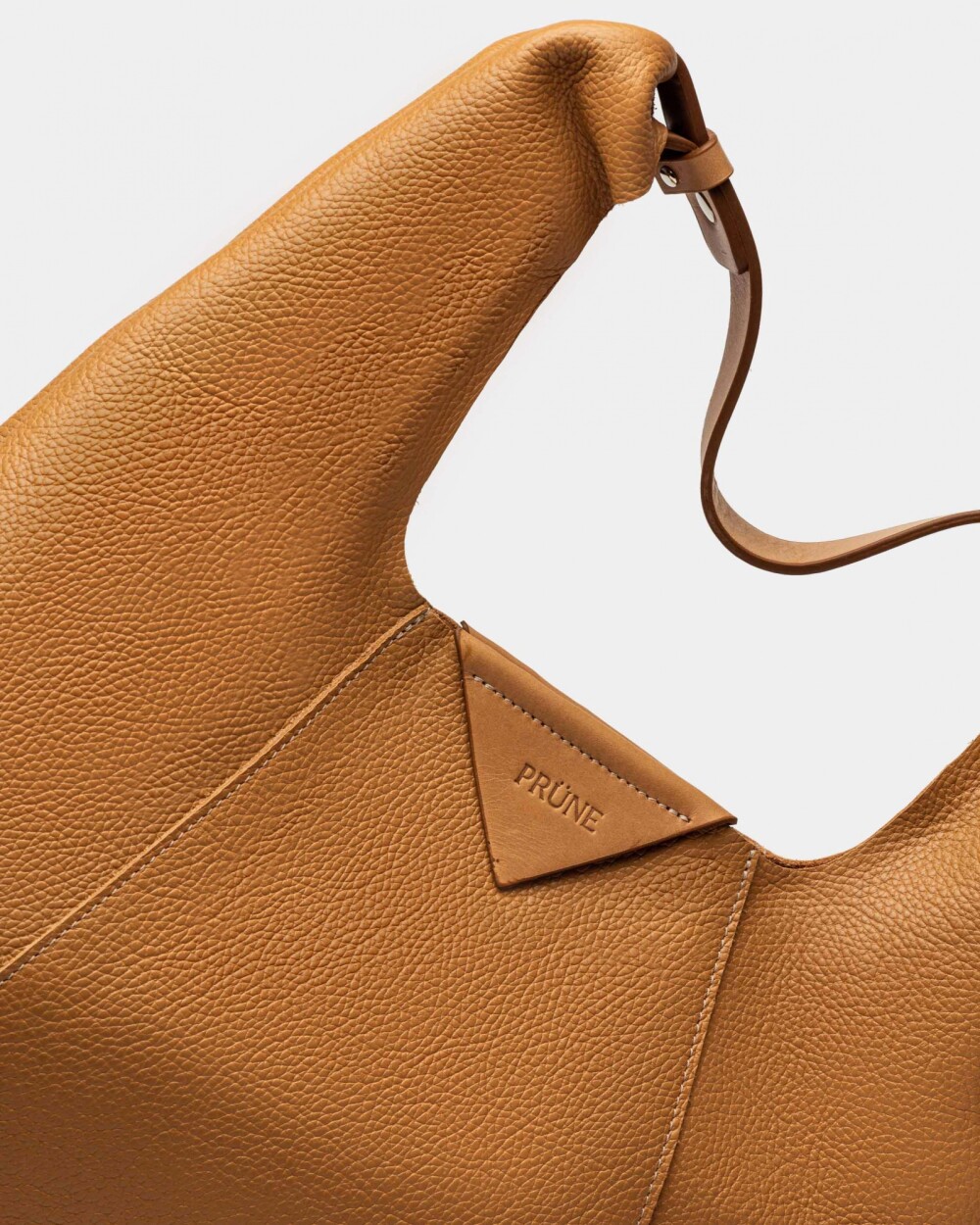 Cartera al hombro The Shopping en cuero graneado Cuoio
