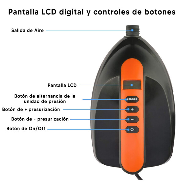 Inflador Electrico Potente Paddle Board Gomon Bote INFLADOR ELECTRICO PADDLE BOARD