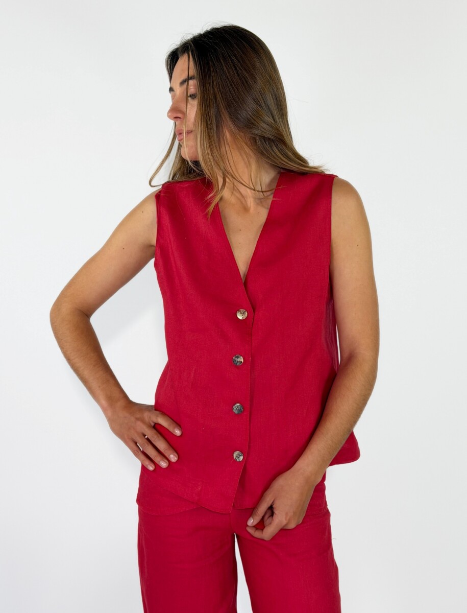 CHALECO ADELA - ROJO 