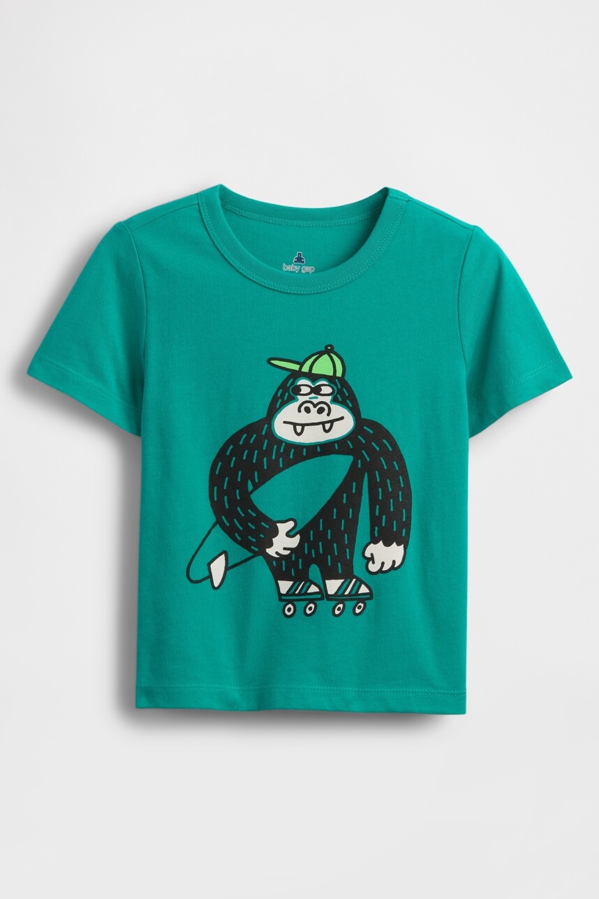 Remera Logo Gap Toddler Niño Green Mirage