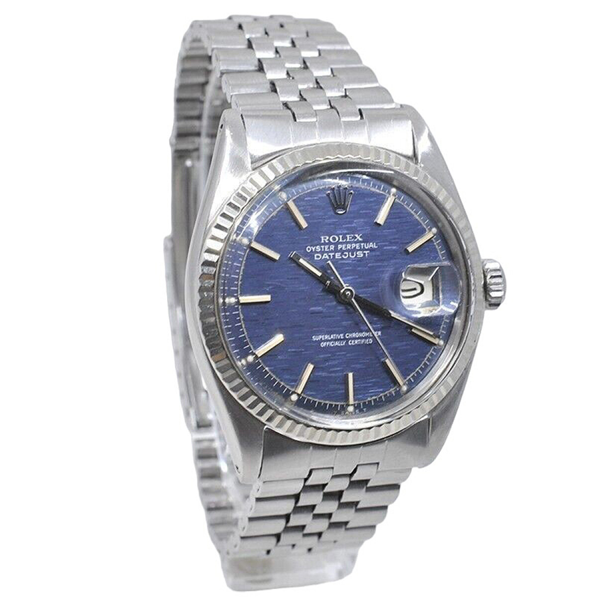 Rolex Datejust 1601 Esfera Mosaico Azul. Año 1971. Caja 36 Mm 