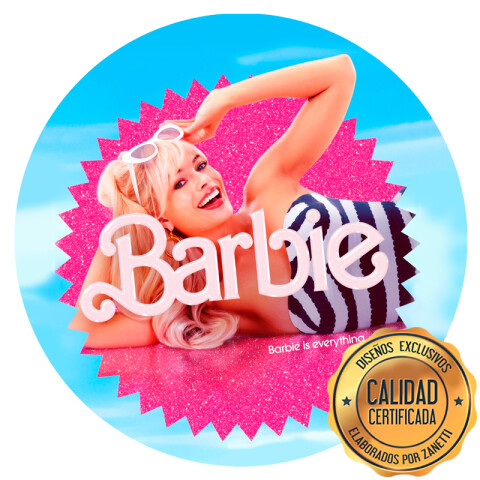 Lámina Barbie Logo Red.