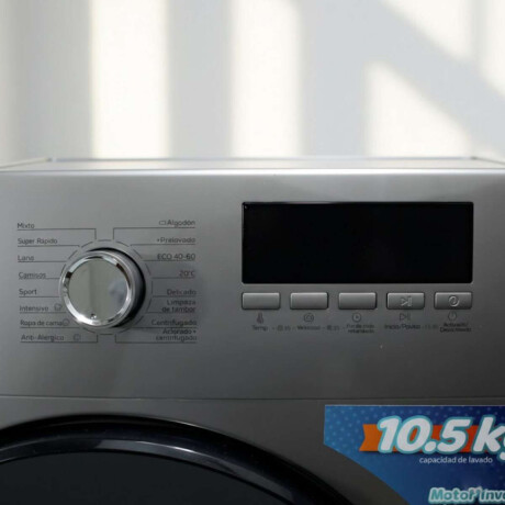 Lavarropas carga frontal Daewoo Inverter Capacidad de 10kg Color silver