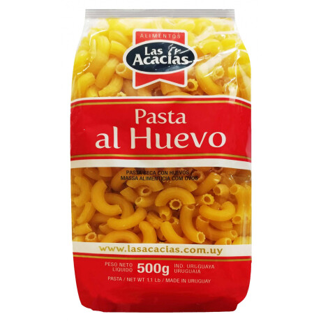 FIDEOS LAS ACACIAS AL HUEVO CODITO DE 500 GRS N/A