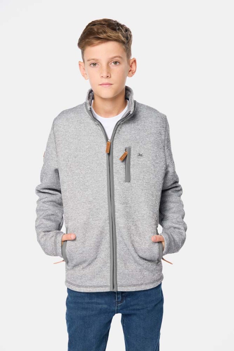 CAMPERA FELPA ESPECIAL - Gris 