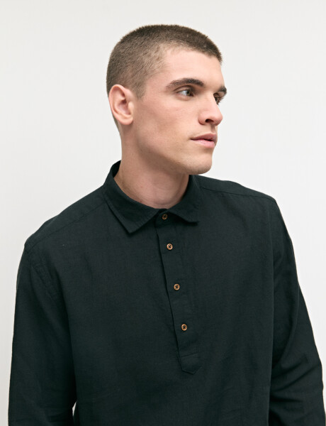 012766 CAMISA LINO WIN Negro