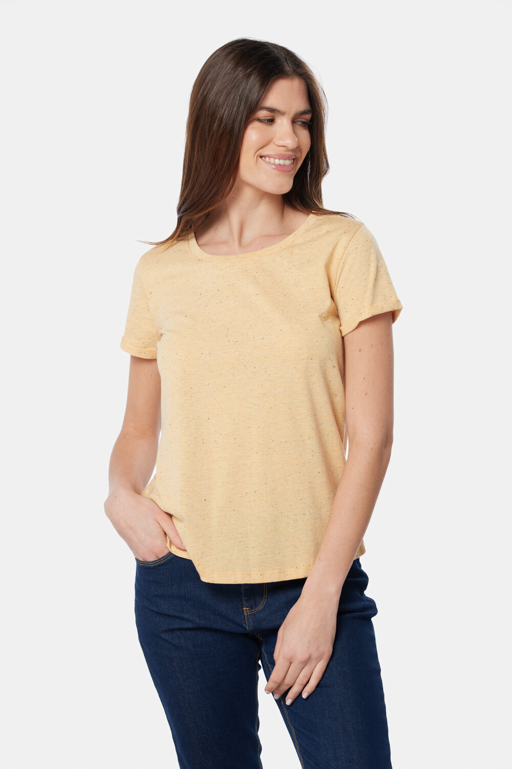 REMERA LISA CON PECAS Naranja