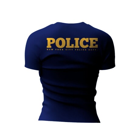 Remera manga corta dama Police NYPD Azul