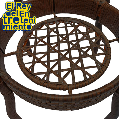 Juego de Jardin Mesa + 4 Sillas Simil Rattan Exterior Negro