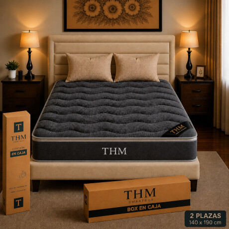 Sommier 2 Plazas THM Hybrid Silver Beige
