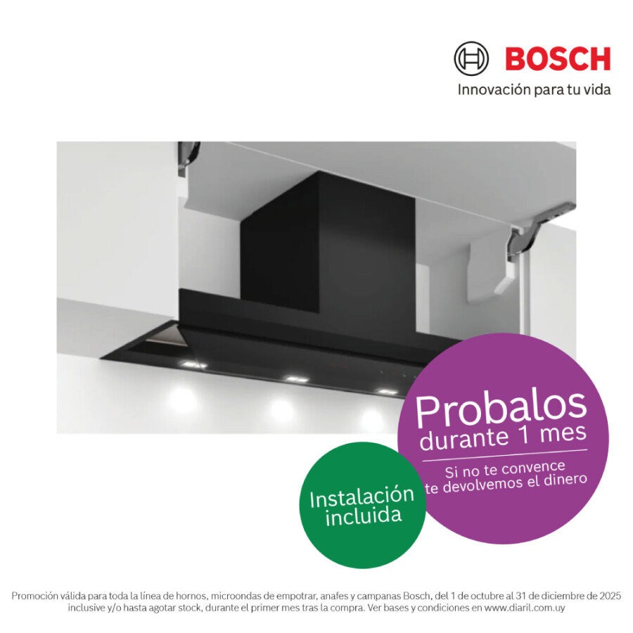 Campana Decorativa Integrada Cristal Negro Bosch Campana Decorativa Integrada Cristal Negro Bosch