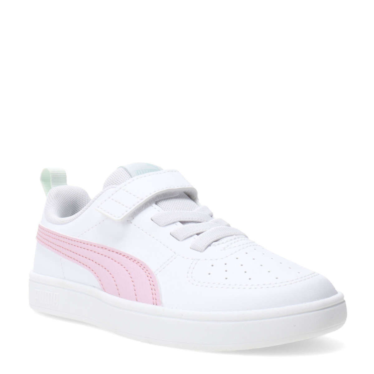 Championes Infantiles Puma Rickie AC PS Kids - Blanco - Rosa - Verde Agua 