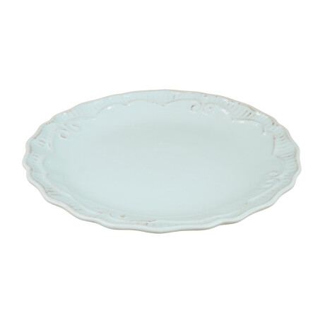 Plato llano de ceramica vintage labrado Plato llano de ceramica vintage labrado