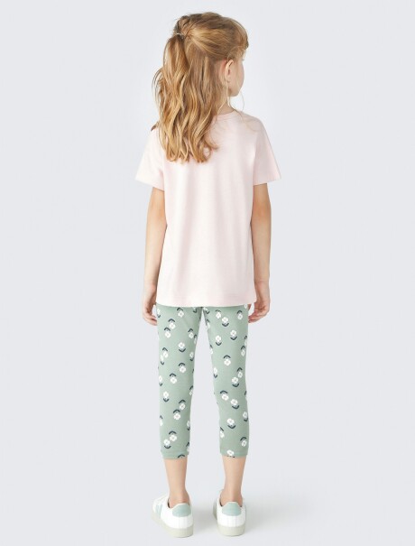 CONJUNTO DE NIÑA CON CALZA  ROSA