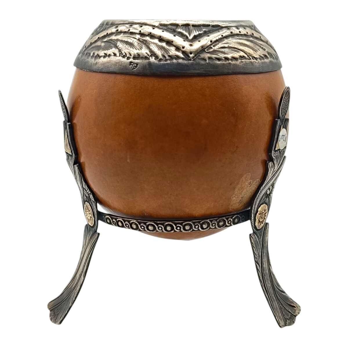MATE TORPEDO CALABAZA CON BASE - PLATA Y ORO 07 - marrónuniforme 
