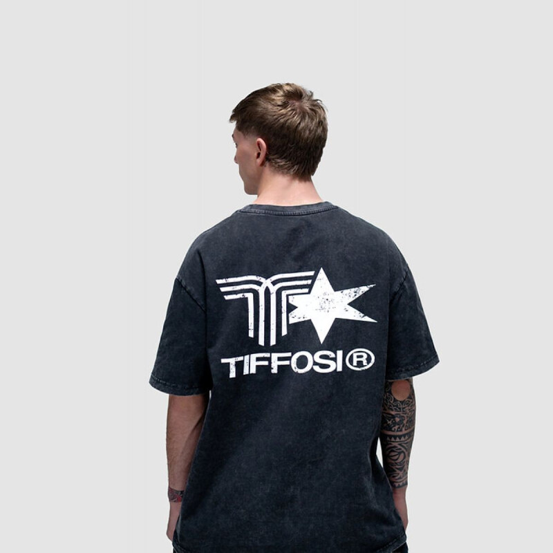 Remera de Hombre TIFFOSI Star Negro - Blanco