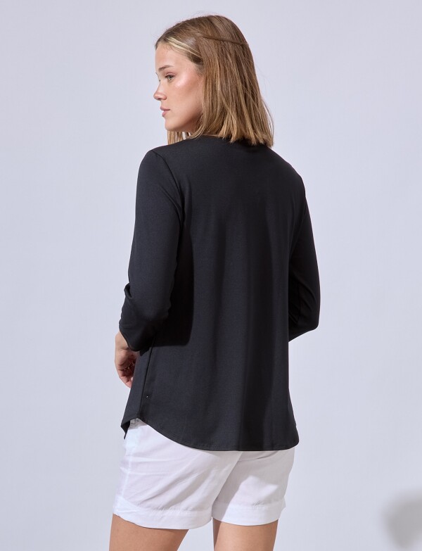 Blusa Keyhole NEGRO