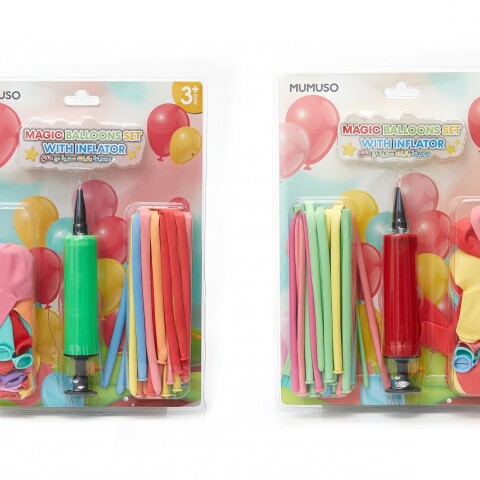 JUEGO DE GLOBOS MÁGICOS CON INFLADOR JUEGO DE GLOBOS MÁGICOS CON INFLADOR