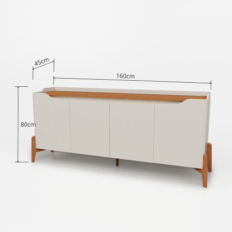 Aparador Studio Off White y Natural