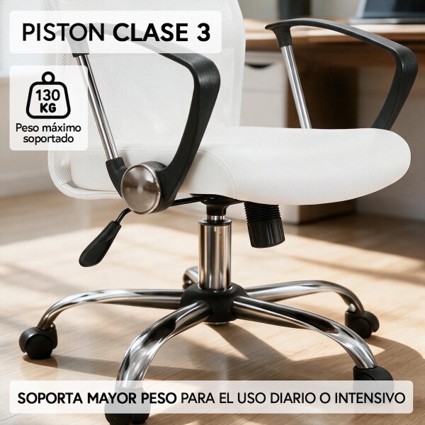 Silla de escritorio Oficina Sillon Ejecutiva Ergonomica giratoria Tela Mesh IMBACK Color Blanco Silla de escritorio Oficina Sillon Ejecutiva Ergonomica giratoria Tela Mesh IMBACK Color Blanco