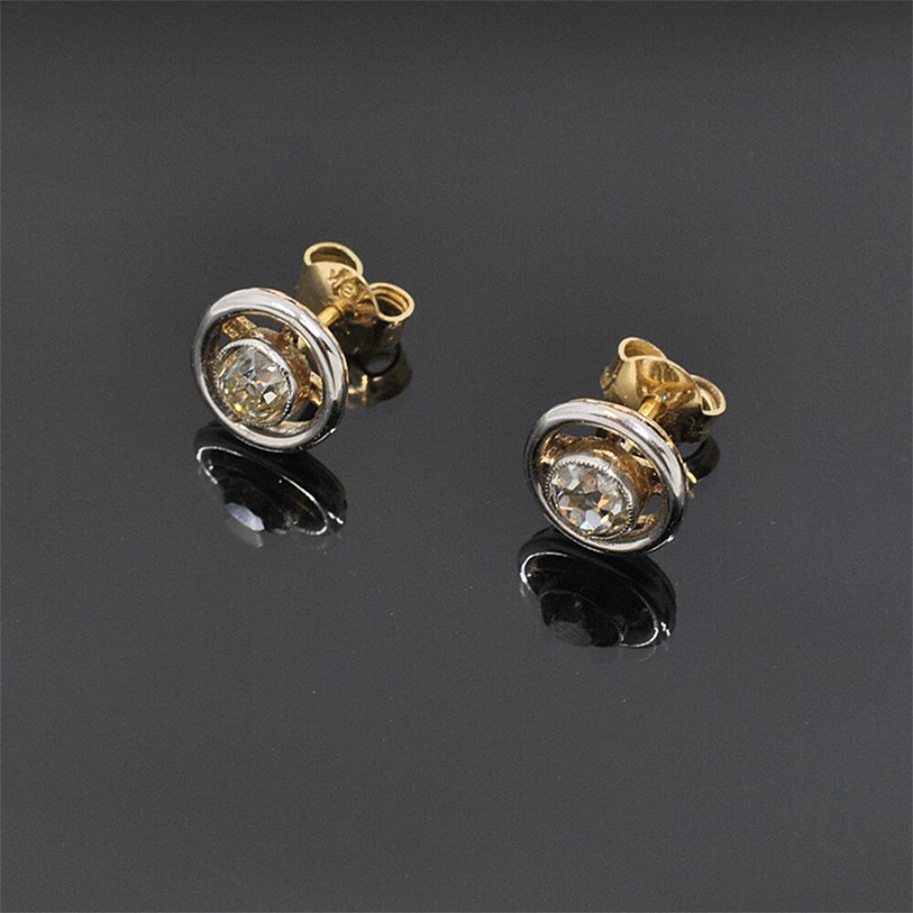 Caravanas En Oro 18K Y Brillantes Caravanas En Oro 18K Y Brillantes