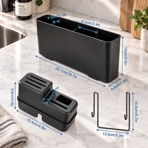 Escurridor Seca Platos Vajilla 2 Niveles Con Bandeja Drenaje Agua Cocina Imback Color Negro Escurridor Seca Platos Vajilla 2 Niveles Con Bandeja Drenaje Agua Cocina Imback Color Negro